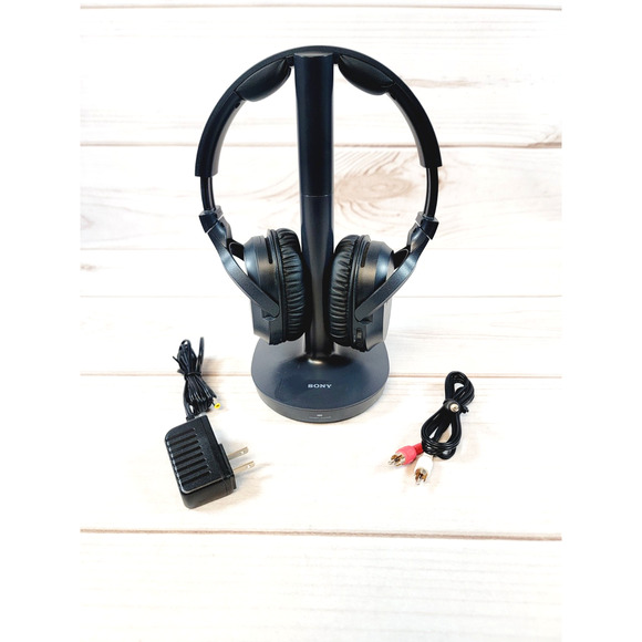 Sony - WHRF400 RF Wireless Headphones and Charging Stand- Black - Tested - Picture 1 of 16